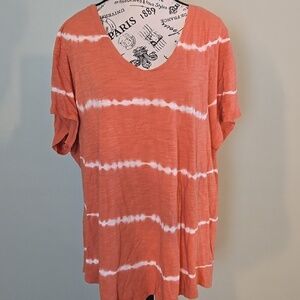 Orange and White Tye Dye Tee